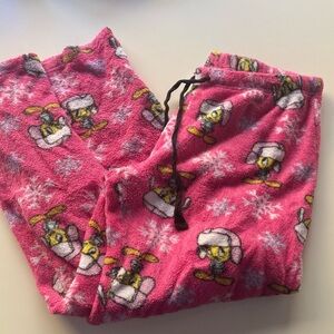 Cozy Pink Pajamas with Cartoon Print